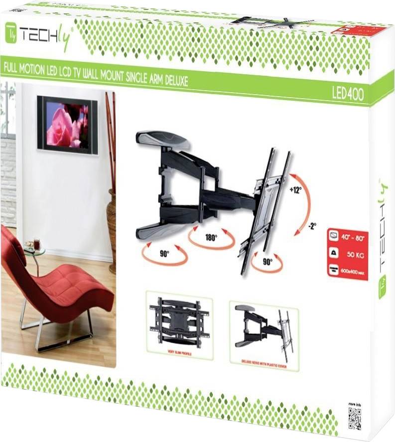 TECHly ICA-PLB-172L TV držiak na stenu sklápajúci, nakláňací, 101,6 cm (40") - 203,2 cm (80"), ICA-PLB-172L-4