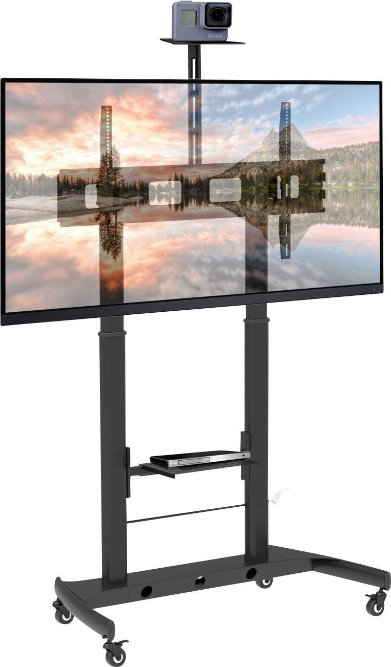 TECHly ICA-TR45 TV kolieskový vozík podlahový stojan, výškovo nastaviteľný, 132,1 cm (52") - 267,0 cm (105"), ICA-TR45-2