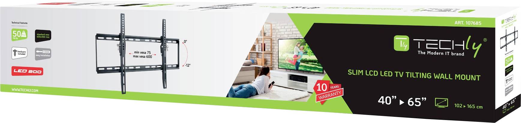 TECHly ICA-PLB-161L TV držiak na stenu sklápajúci, 101,6 cm (40") - 165,1 cm (65"), ICA-PLB-161L-2