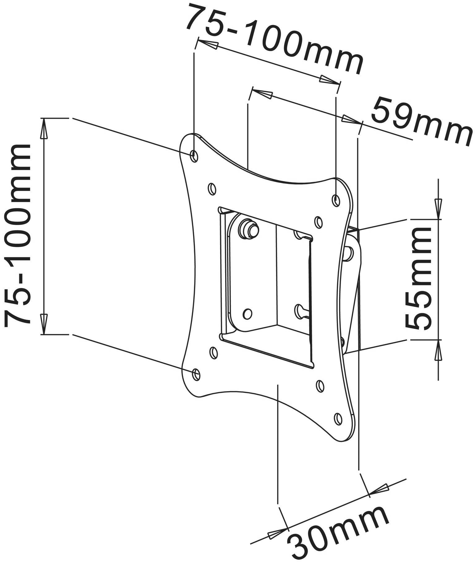 TECHly ICA-LCD-900 TV držiak na stenu sklápajúci, 33,0 cm (13") - 76,2 cm (30"), ICA-LCD-900-5