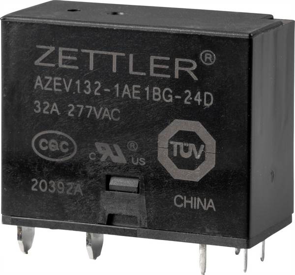 Zettler Electronics, AZEV132-1AE1BG-24D napájacie relé, 277 V/AC, 32 A, 1 ks