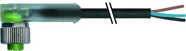 Murrelektronik 7000-12421-6340500 neupravený zástrčkový konektor pre senzory - aktory, 7000-12421-6340500, piny: 4, 5.00 m, 1 ks