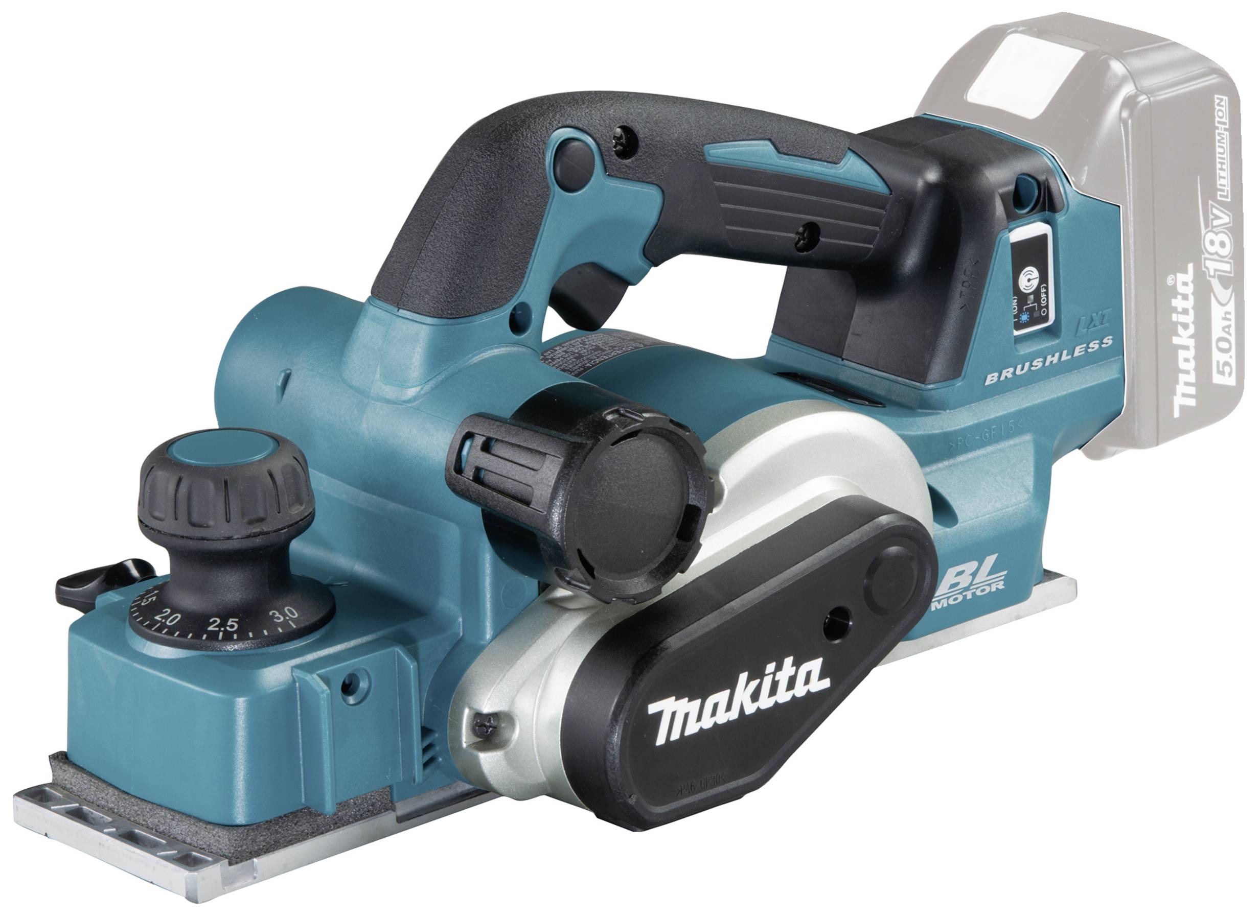 Makita Batteridriven hyvel exkl. batteri/laddare Hyvelbredd: 82 mm 18 V falsdjup (max.): 3 mm