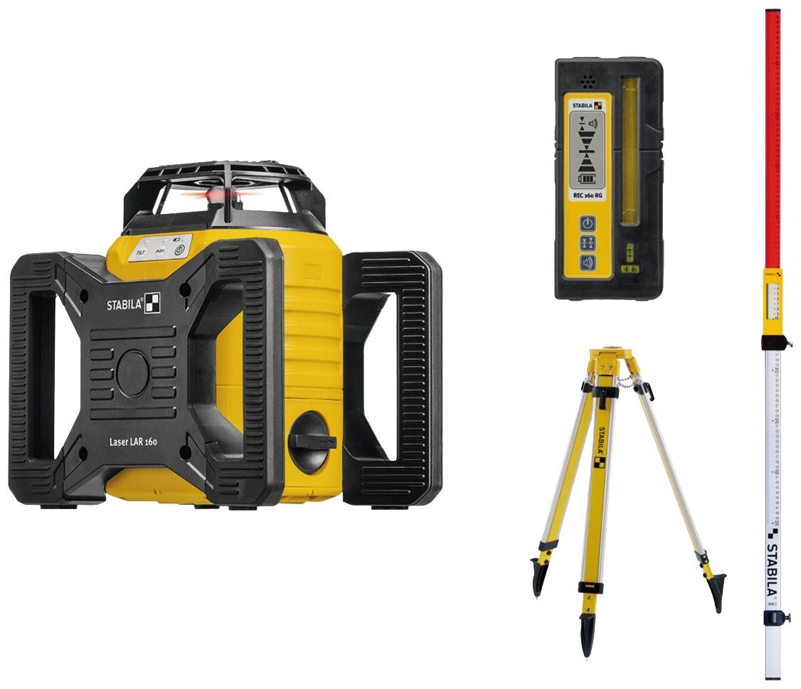 Stabila LAR 160, 7-pcs Rotationslaser inkl. stativ, inkl. 5m nivellering Räckvidd (max.): 600 m