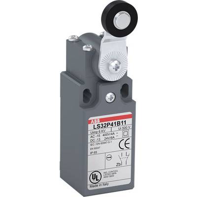 Priemyselný koncový spínač od ABB, model LS32P41B11, vhodný pre 500V AC/DC. Certifikovaný UL, stupeň krytia IP65, vyrobený v Taliansku.
