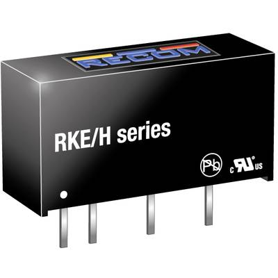 Čierny elektronický komponent s nápisom 'RKE/H series' a viacerými kovovými kolíkmi dole, logo hore.