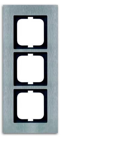 Busch-Jaeger 3 scomparti Telaio di copertura Telaio acciaio inox 2CKA001754A4256 1 pz.