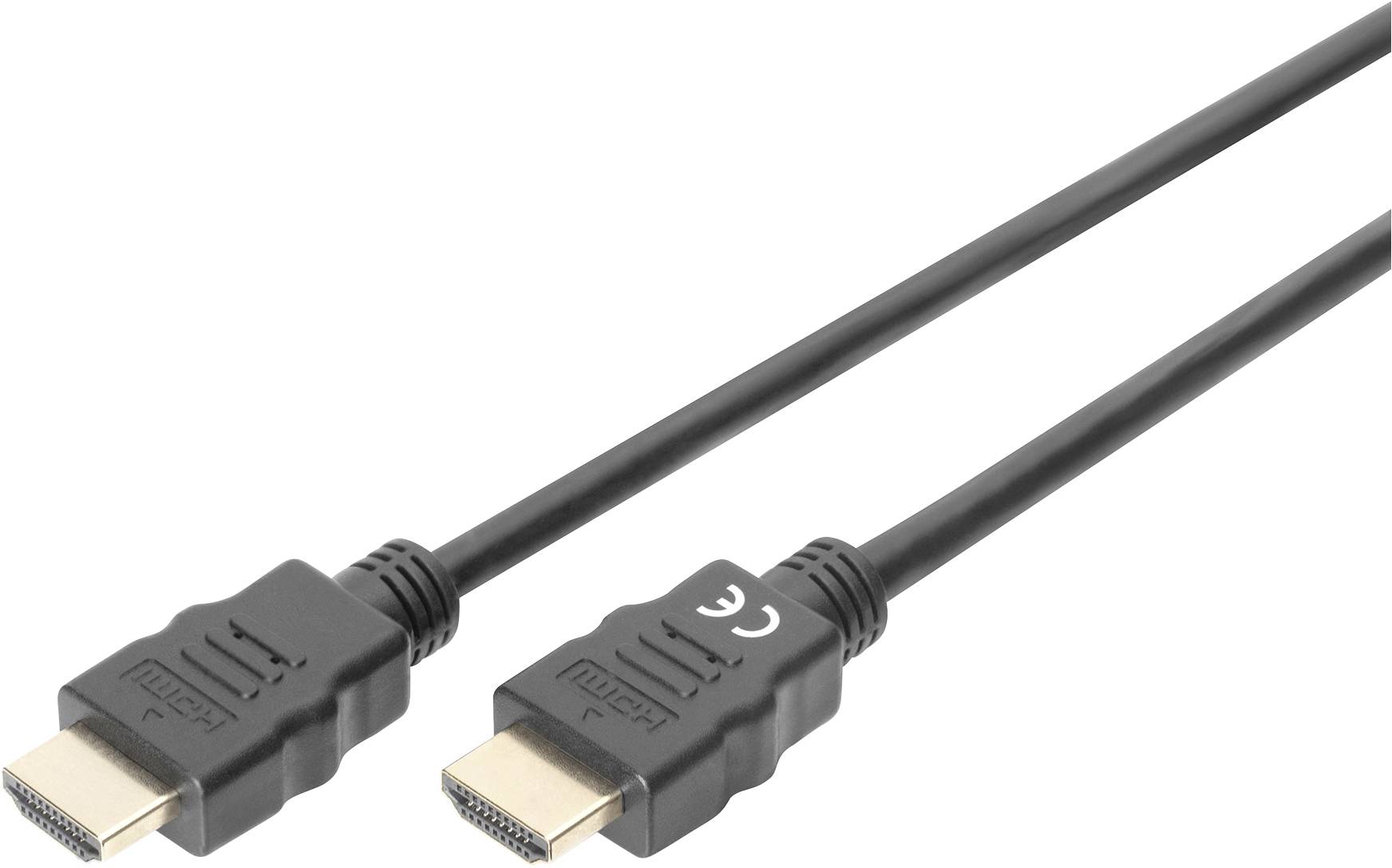 Digitus HDMI Cavo Spina HDMI-A, Spina HDMI-A 2.00 m Nero DB-330123-020-S UHD 4K;, Canale di ritorno Cavo HDMI
