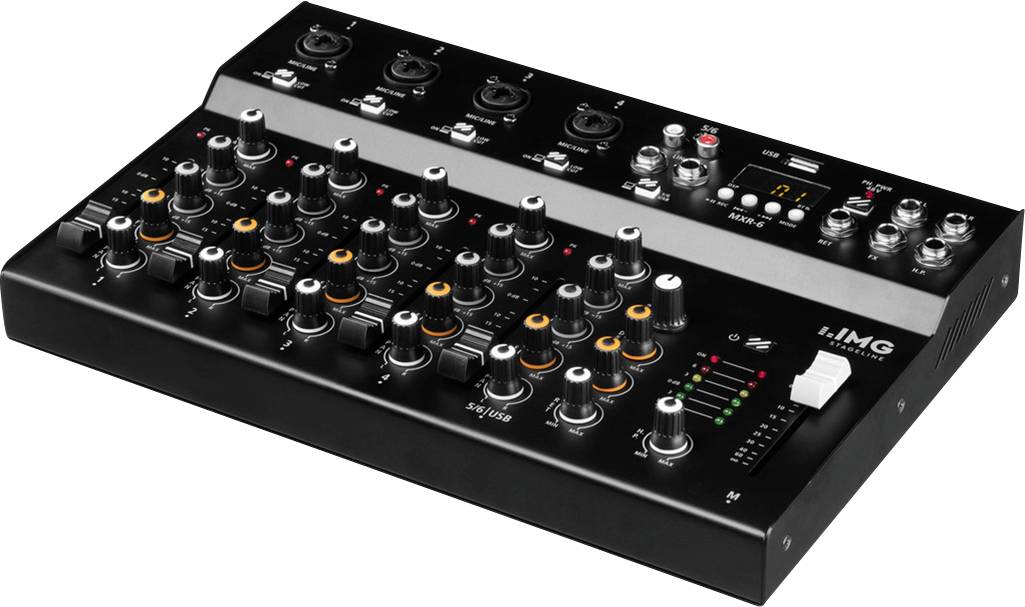 IMG Stageline MXR-6 Mixer DJ Numero canali:6 Bluetooth, Collegamento USB