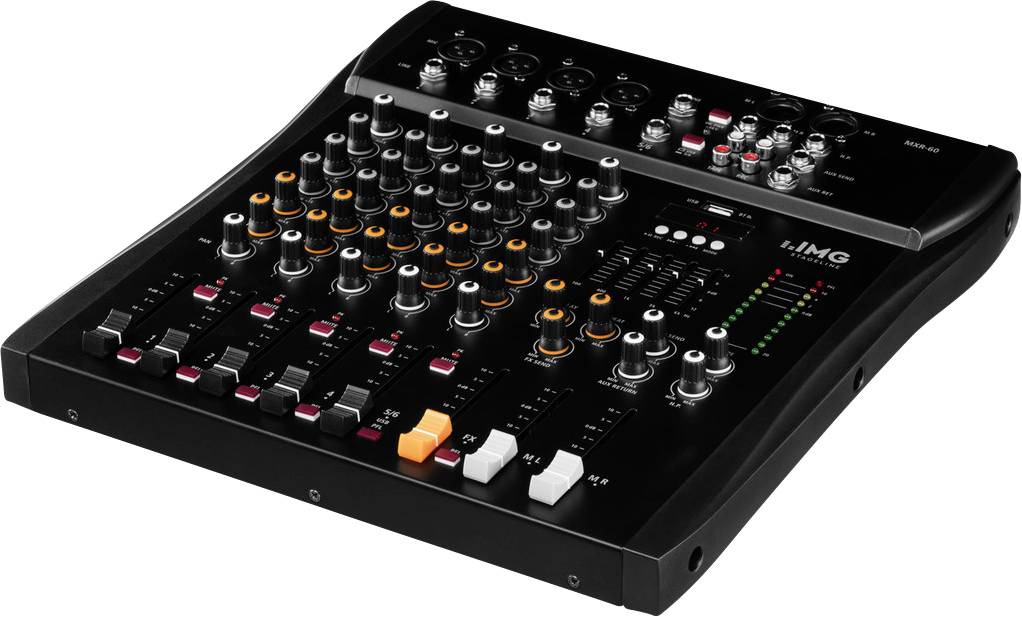IMG Stageline MXR-60 Mixer DJ Numero canali:6 Bluetooth, Collegamento USB