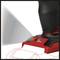 Akumulátorový skrutkovač v detailnom zábere s ergonomickou rukoväťou, s červeno-čiernym dizajnom a zvýraznenými ovládacími prvkami.