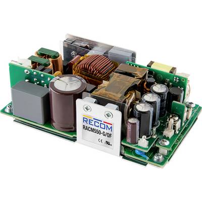 Otvorený elektronický konvertor na doske plošných spojov s viditelnými kondenzátormi, cievkami a ďalšími elektronickými súčiastkami.