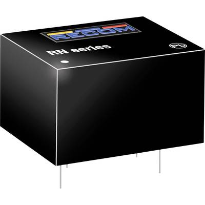 Černý elektrický komponent s nápisom 'RN series' a logom výrobcu hore, s tromi pripájacími kolíkmi dolu.