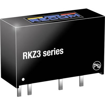 Čierno-sivý elektronický komponent s nápisom 'RKZ3 series' a tromi kovovými kolíkmi na spodnej strane.