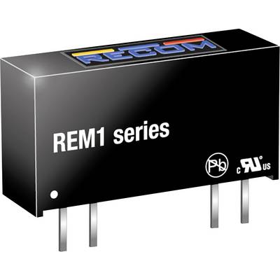 Modul série REM1 s kolíkmi; čierne puzdro s logom výrobcu hore. Použitie v elektronických zariadeniach.