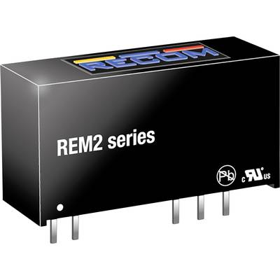 Obdĺžnikový elektrický menič s nápisom 'REM2 series'.
