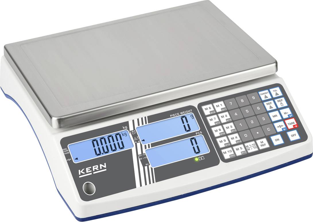 Kern CIB 30K-3 Bilancia contapezzi Portata max. 30 kg Risoluzione 2 g a batteria ricaricabile, rete elettrica Multicolore
