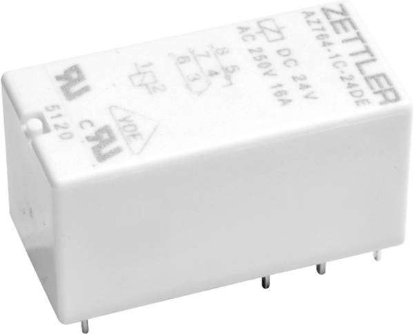 Zettler Electronics, AZ764-1CE-12D relé do DPS, monostabilný, 1 cievka, 300 V/DC, 16, 1 ks