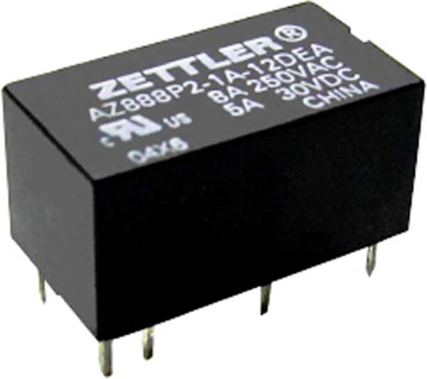 Zettler Electronics, AZ888-1A-12DE relé do DPS, monostabilný, 1 cievka, 240 V/DC, 8, 1 ks