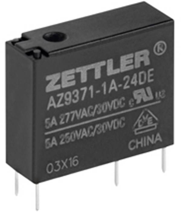 Zettler Electronics, AZ9371-1A-12DE relé do DPS, monostabilný, 1 cievka, 30 V/DC, 5, 1 ks