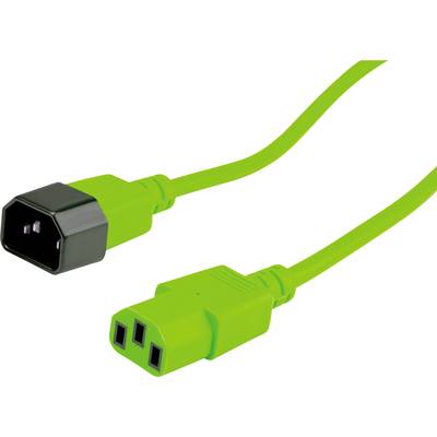 Zelený elektrický kábel s dvoma rôznymi koncovkami - samica a samec - na bielom pozadí.