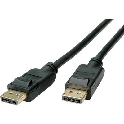 DisplayPort kábel s dvoma konektormi, vhodný na prenos audio a video signálov medzi zariadeniami ako sú počítače a monitory.