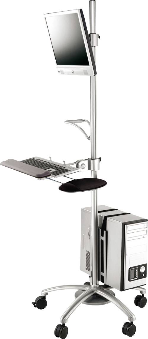 Supporto a rotelle per PC/LCD ROLINE, regolabile in altezza, fino a 30 kg