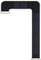L-tvarový solárny panel s niekoľkými malými obdĺžnikovými solárnymi článkami, usporiadanými pozdĺž oboch vonkajších hrán.