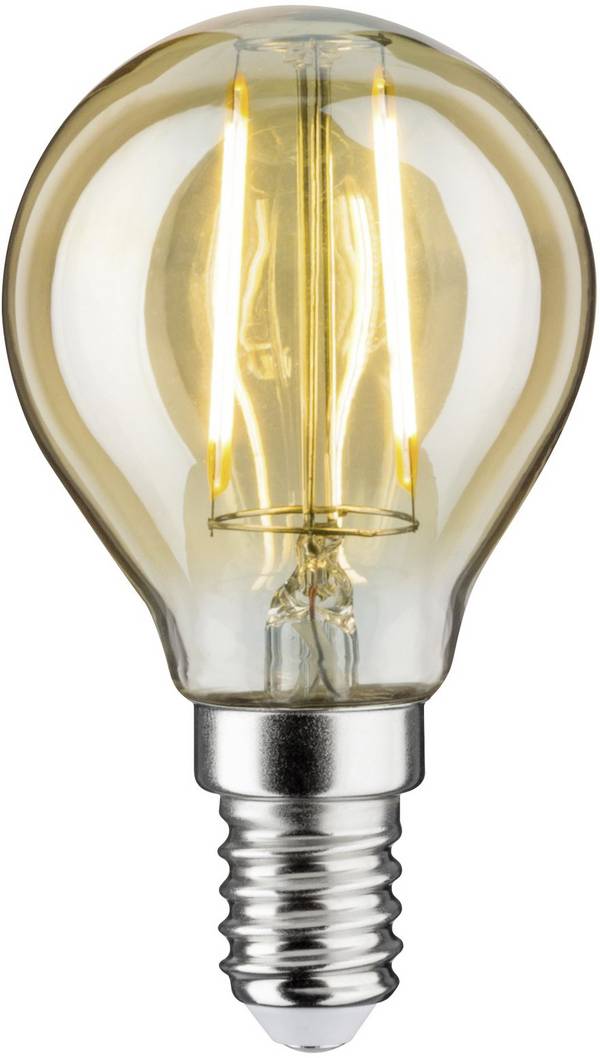 Paulmann 28711 LED  En.trieda 2021 F (A - G) E14 kvapkový tvar 2.6 W = 26 W zlatá (Ø x v) 45 mm x 78 mm  1 ks