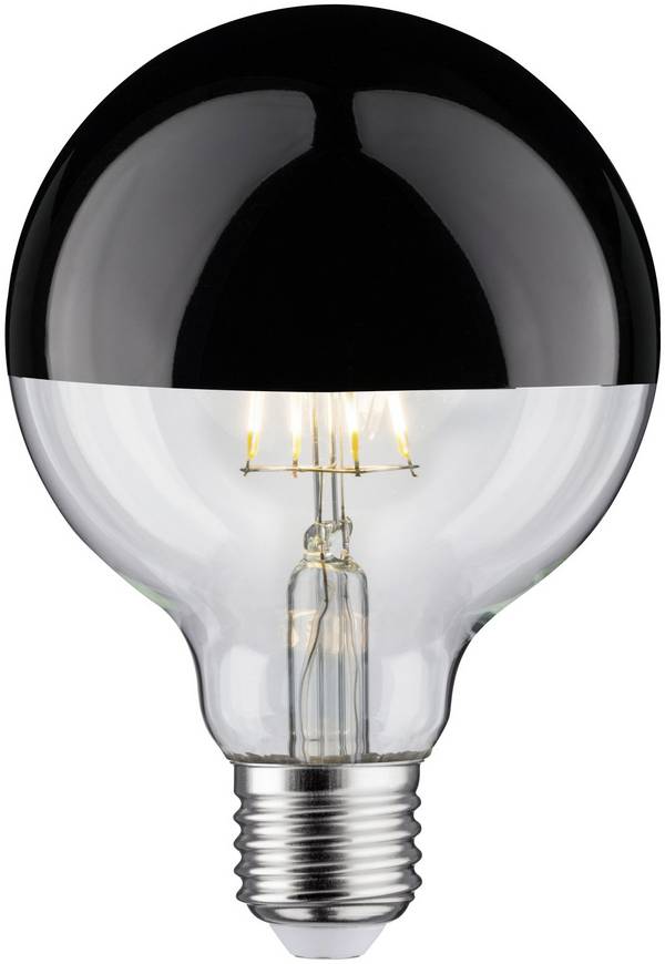 Paulmann 28677 LED  En.trieda 2021 F (A - G) E27 guľatý tvar 6.5 W = 48 W teplá biela (Ø x v) 95 mm x 138 mm stmievateľná 1 ks