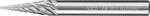 Hoblovka z karbidu volfrámu, kužeľová stopka 6x18 mm ø 6 mm ALLROUND rez pre všestranné použitie