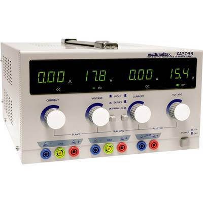 Multimetrix XA 3033 laboratórny zdroj s nastaviteľným napätím, Kalibrované podľa (ISO), 0 - 30 V, 0 mA - 3 A, výstup 3 x