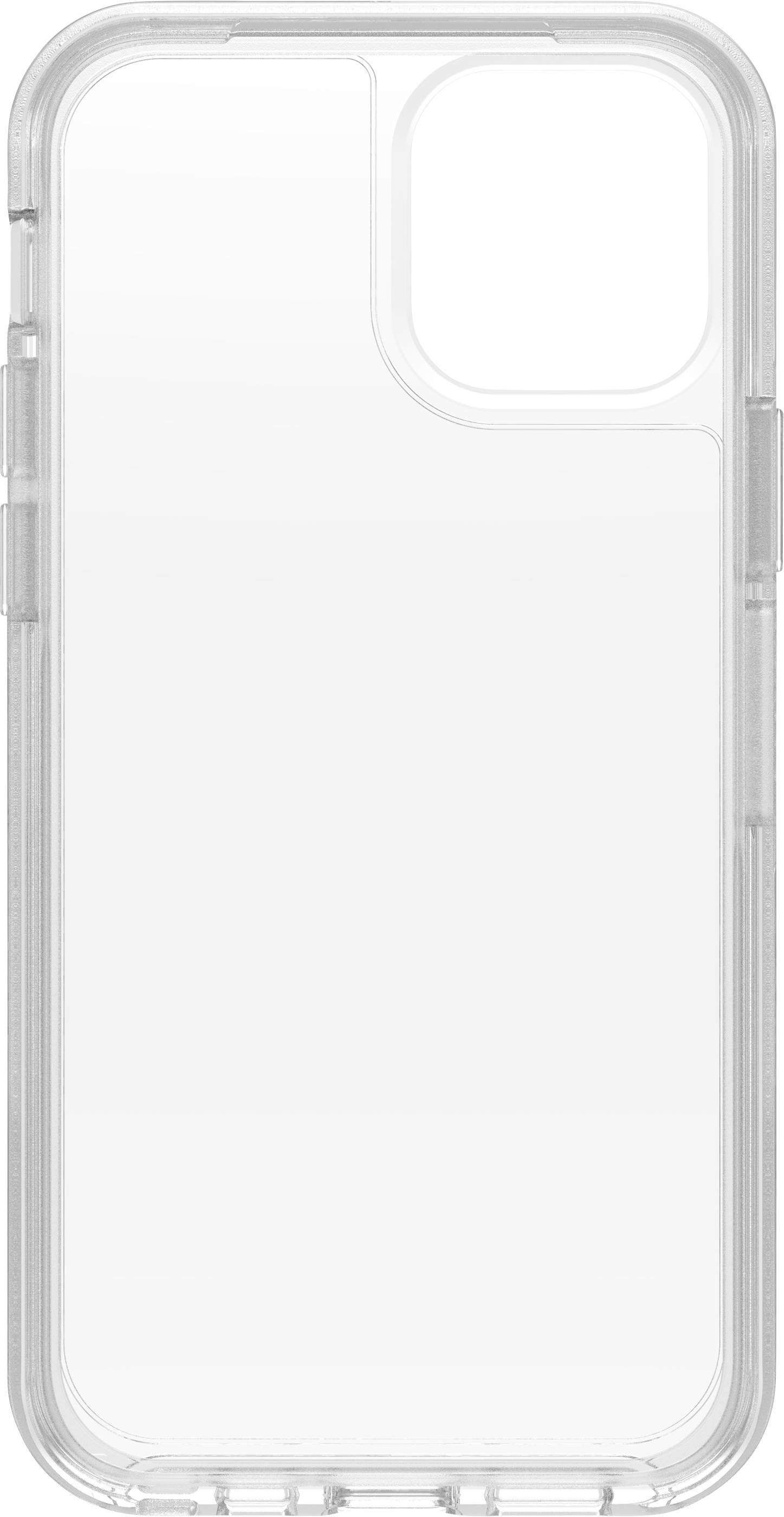 Transparentný mobilný obal so štvorcovým výrezom pre fotoaparát.