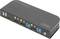 'Digitus KVM prepínač DA-70352' – zadná strana ukazuje USB porty, HDMI, audio konektory a LAN port pre pripojenie viacerých počítačov.