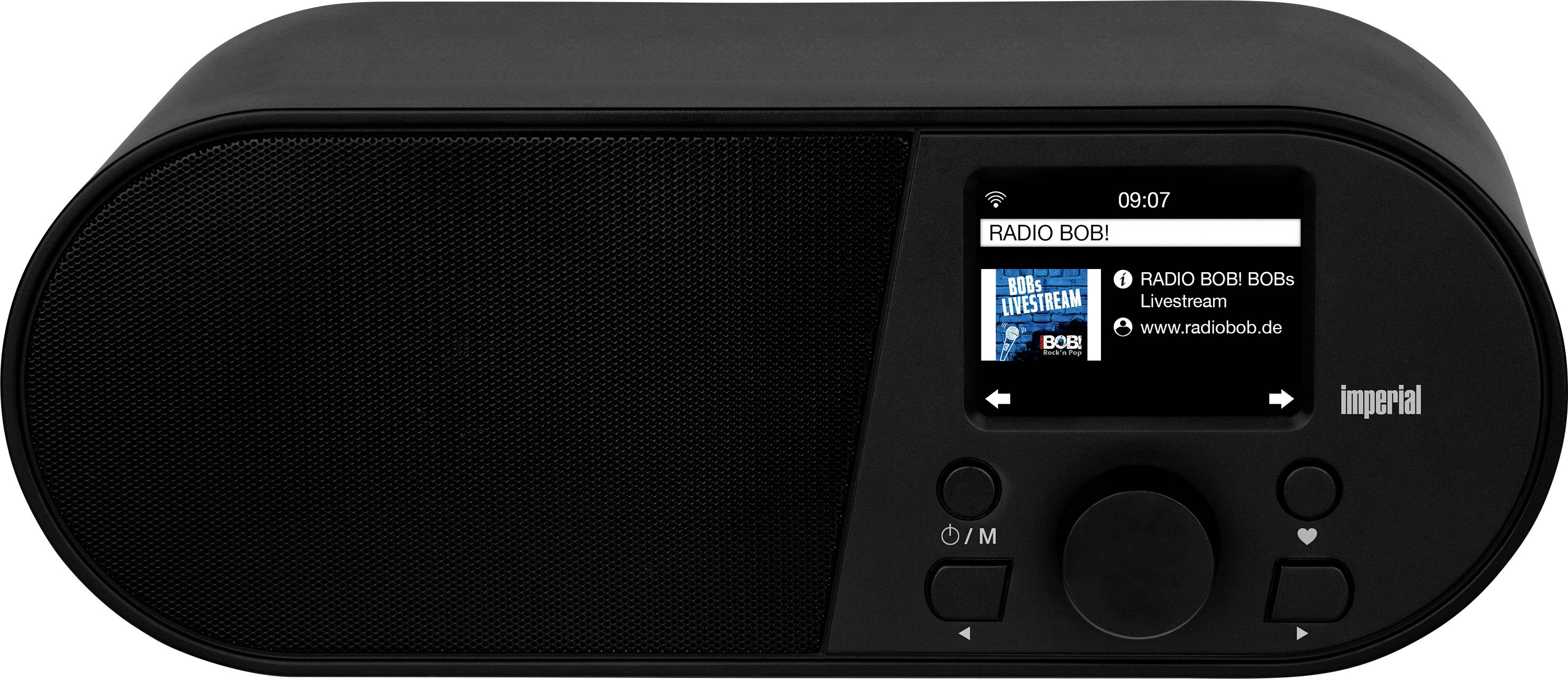 Imperial i105 Radio Internet da tavolo Internet AUX, USB, WLAN, Internetradio Funzione allarme Nero