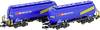 Hobbytrain H23483 N 2 diely Silo vagón Uacs modrý „Jedlo“ SBB
