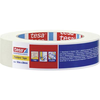 Maliarska maskovacia páska značky Tesa, 50m x 30mm, vhodná pre všetky farby, sľubuje jednoduché odstránenie do 7 dní.