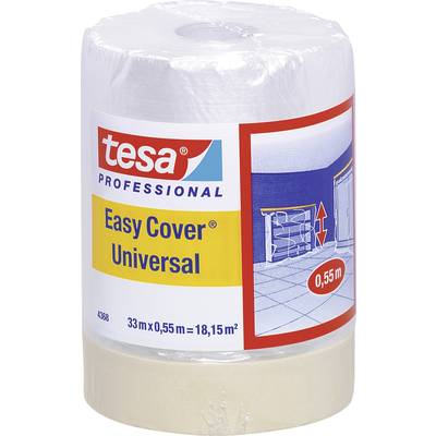 Rolka s krycou fóliou s názvom 'Easy Cover Universal', 33 m dĺžka, 0,55 m šírka. Používa sa na ochranu počas maľovania.