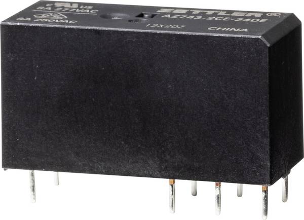 Zettler Electronics AZ743-2CE-24DE, 2349920 napájacie relé, monostabilný, 1 cievka, 250 V/AC, 8 A, 1 ks