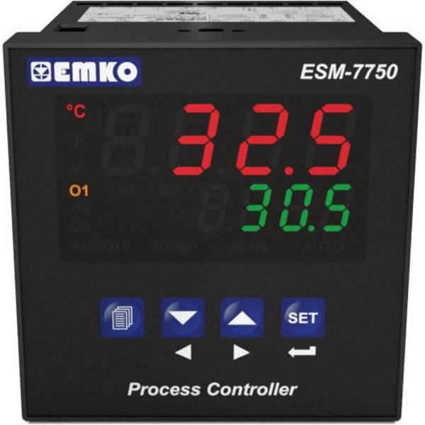 Emko ESM-7750.1.20.1.1/00.00/0.0.0.0 2-bodové, P, PI, PD, PID univerzálny regulátor Pt100, L, J, K, R, S, T, B, E, NTC, C -200 do 1700 °C relé 5 A (d x š x v) 88 x 72 x 72 mm