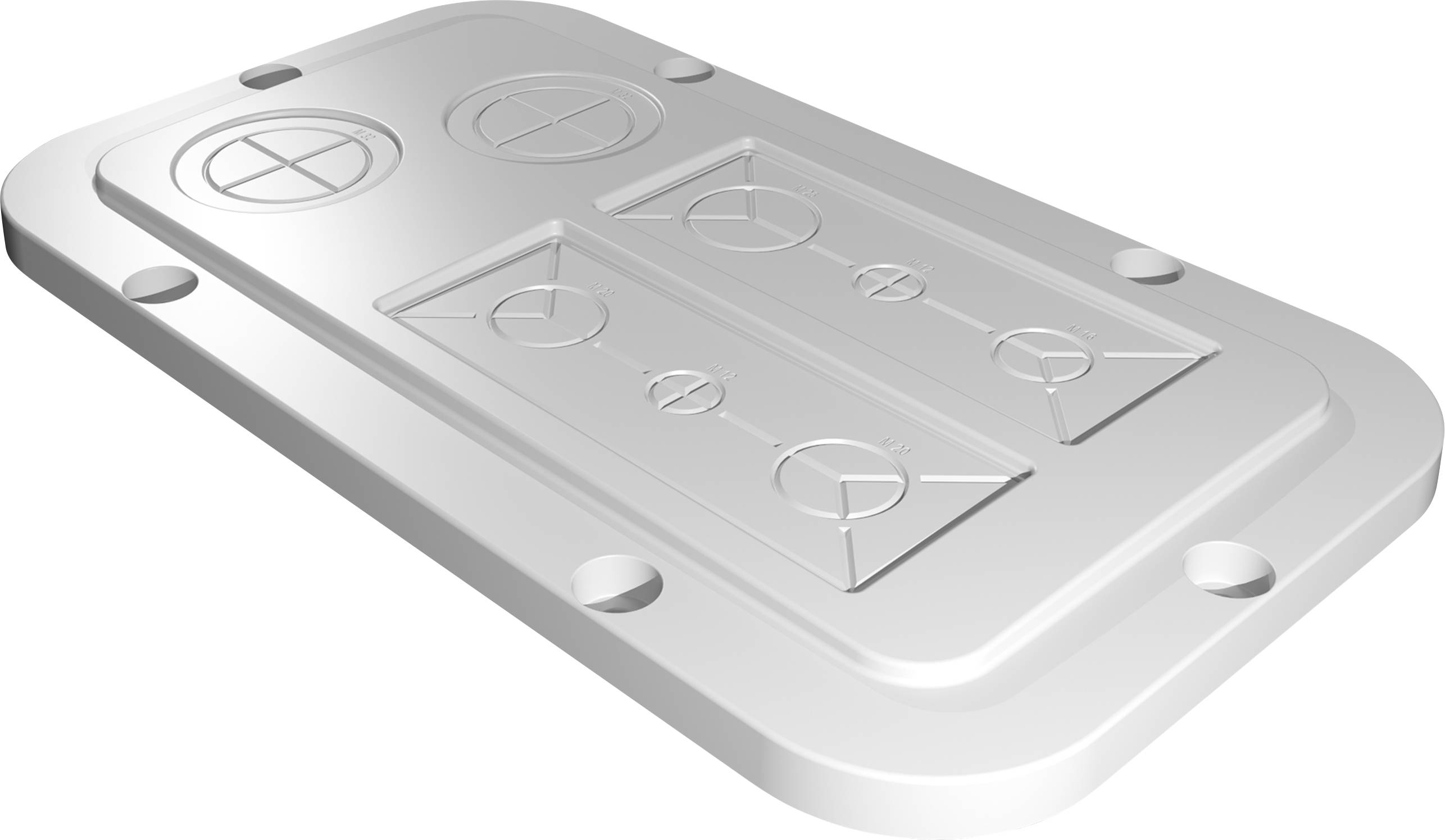 Rittal AX 2561.200 Piastra flangiata (L x L) 149 mm x 256 mm Plastica Grigio 1 pz.