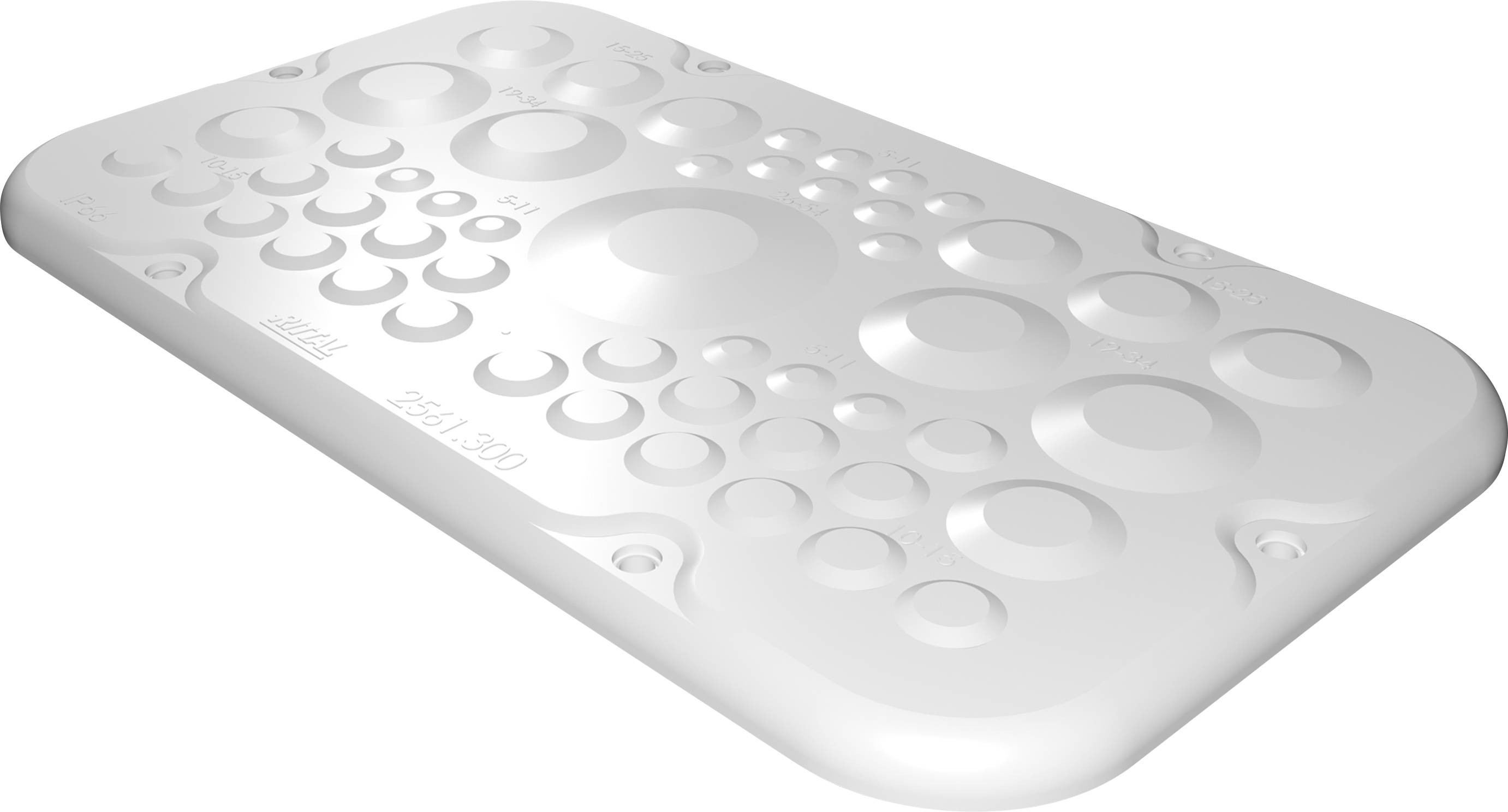 Rittal AX 2561.300 Piastra flangiata (L x L) 149 mm x 256 mm Plastica Grigio 1 pz.