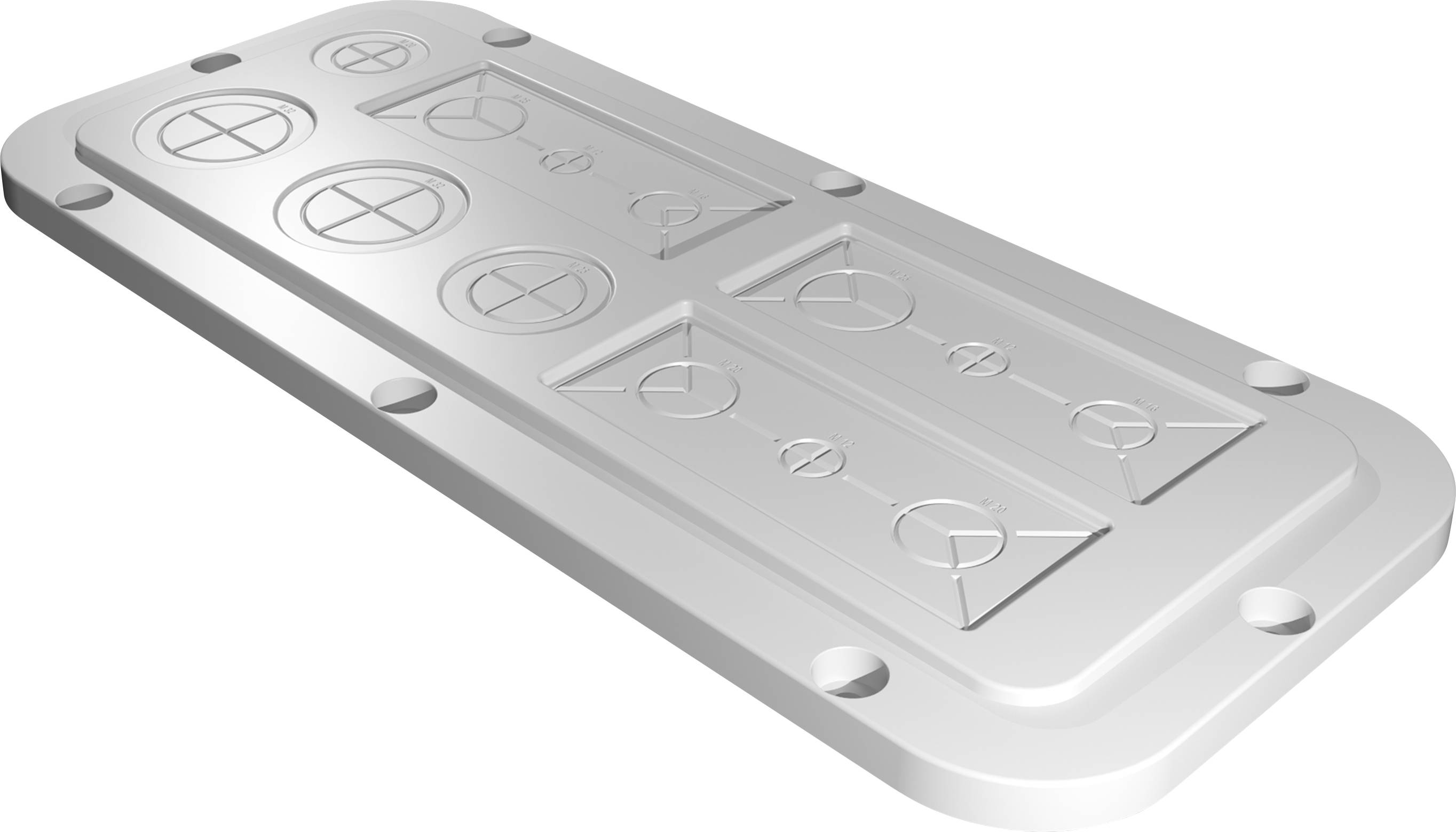 Rittal AX 2562.200 Piastra flangiata (L x L) 149 mm x 339 mm Plastica Grigio 1 pz.