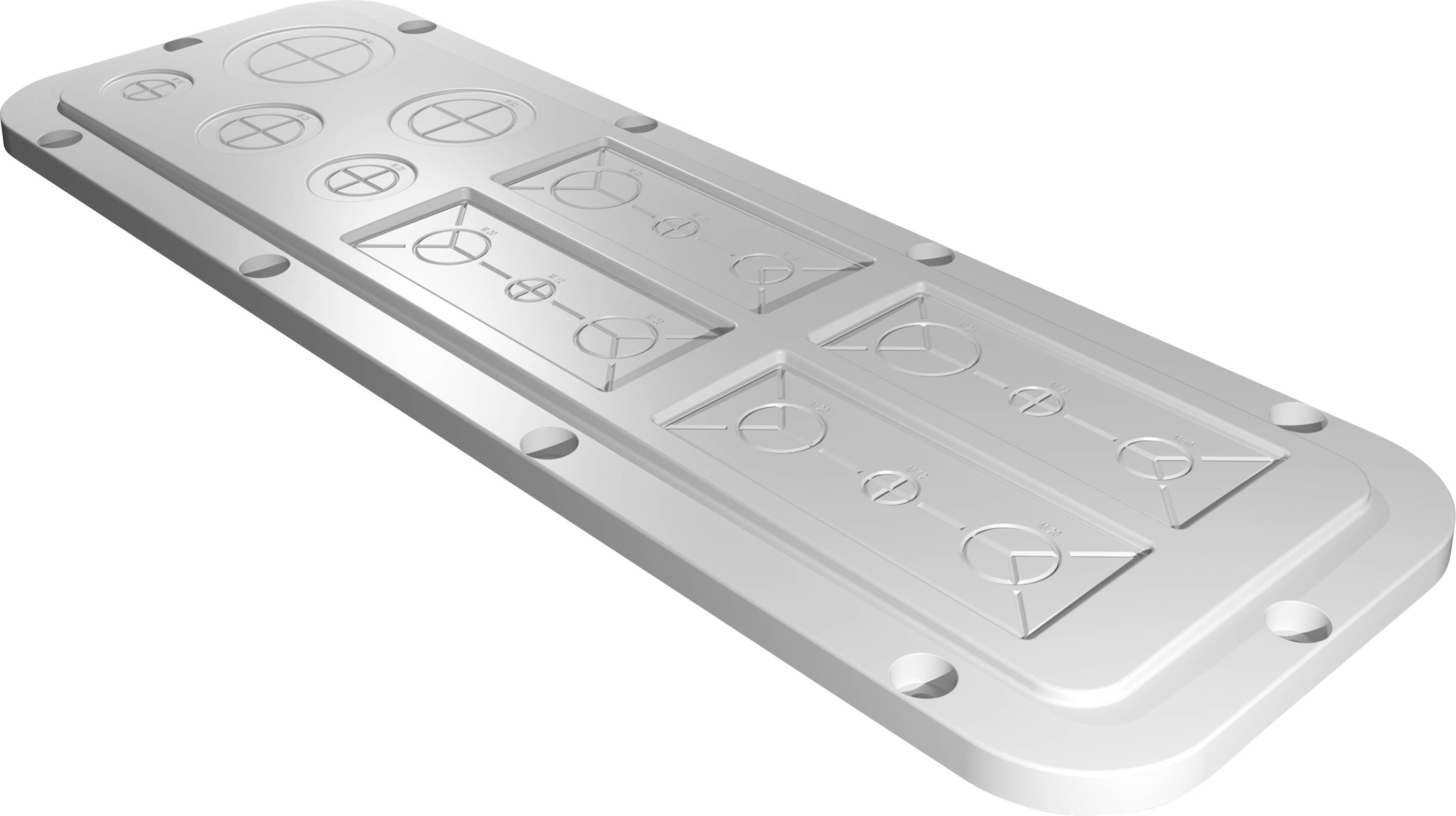 Rittal AX 2563.200 Piastra flangiata (L x L) 149 mm x 447 mm Plastica Grigio 1 pz.