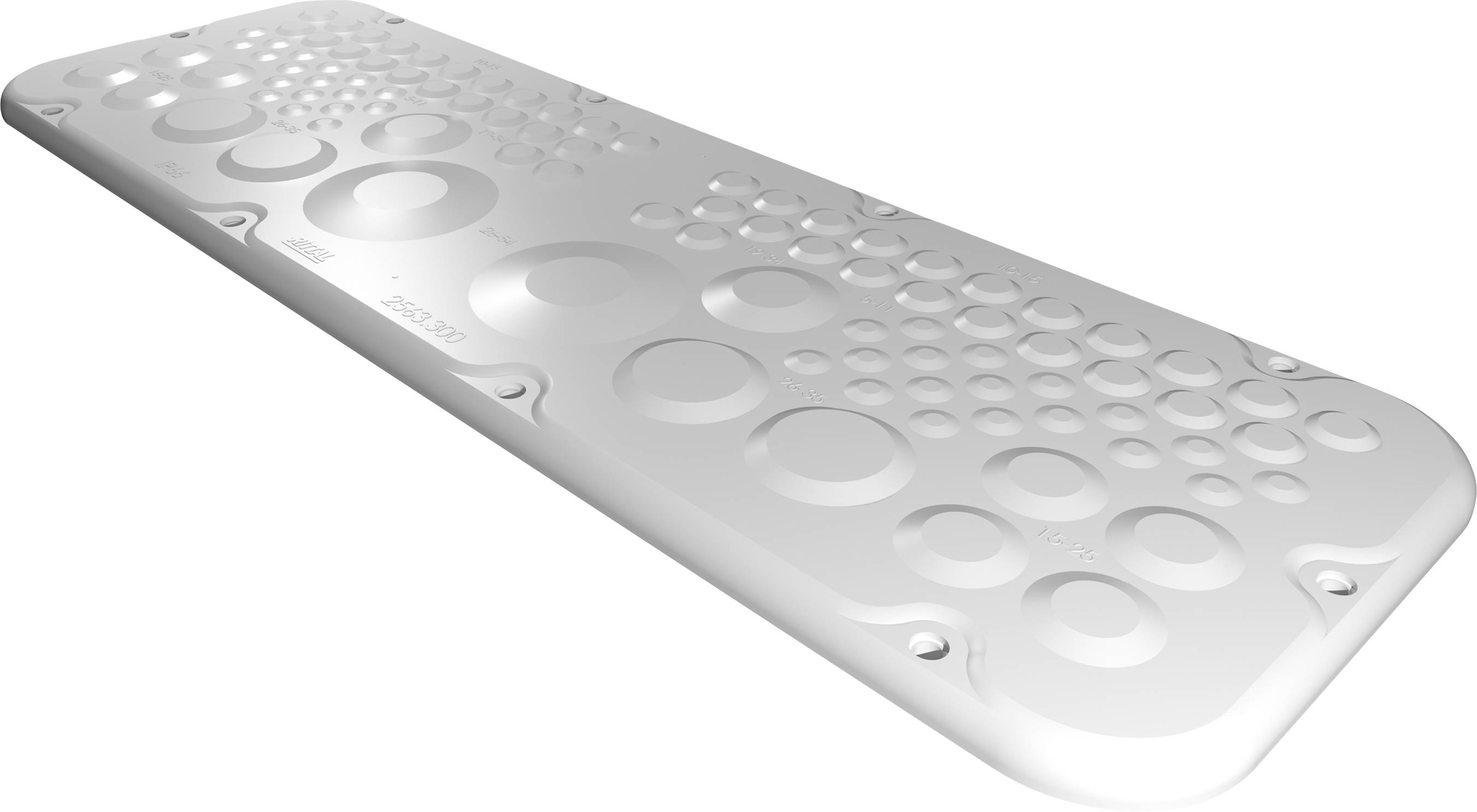 Rittal AX 2563.300 Piastra flangiata (L x L) 149 mm x 447 mm Plastica Grigio 1 pz.