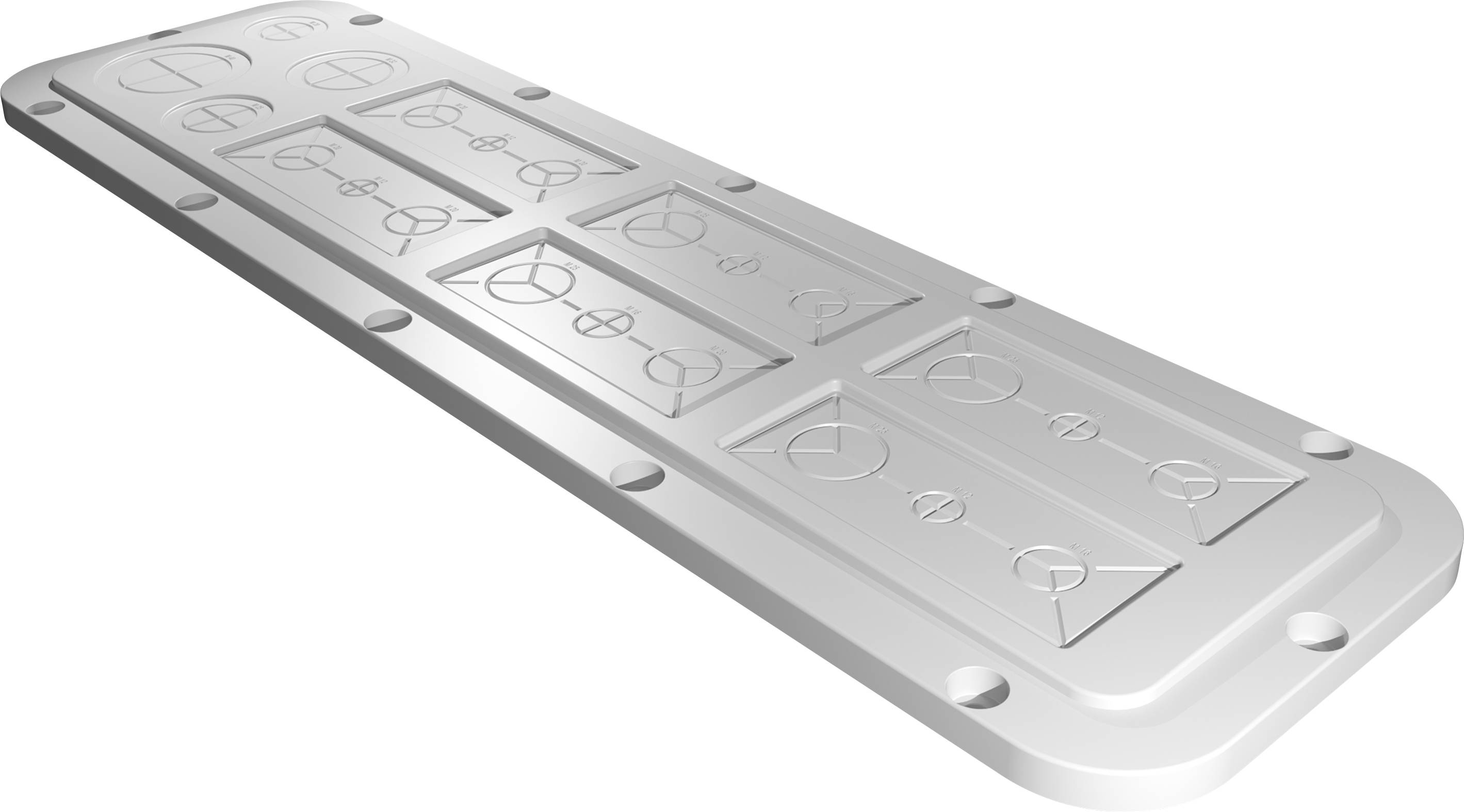 Rittal AX 2564.200 Piastra flangiata (L x L) 149 mm x 534 mm Plastica Grigio 1 pz.