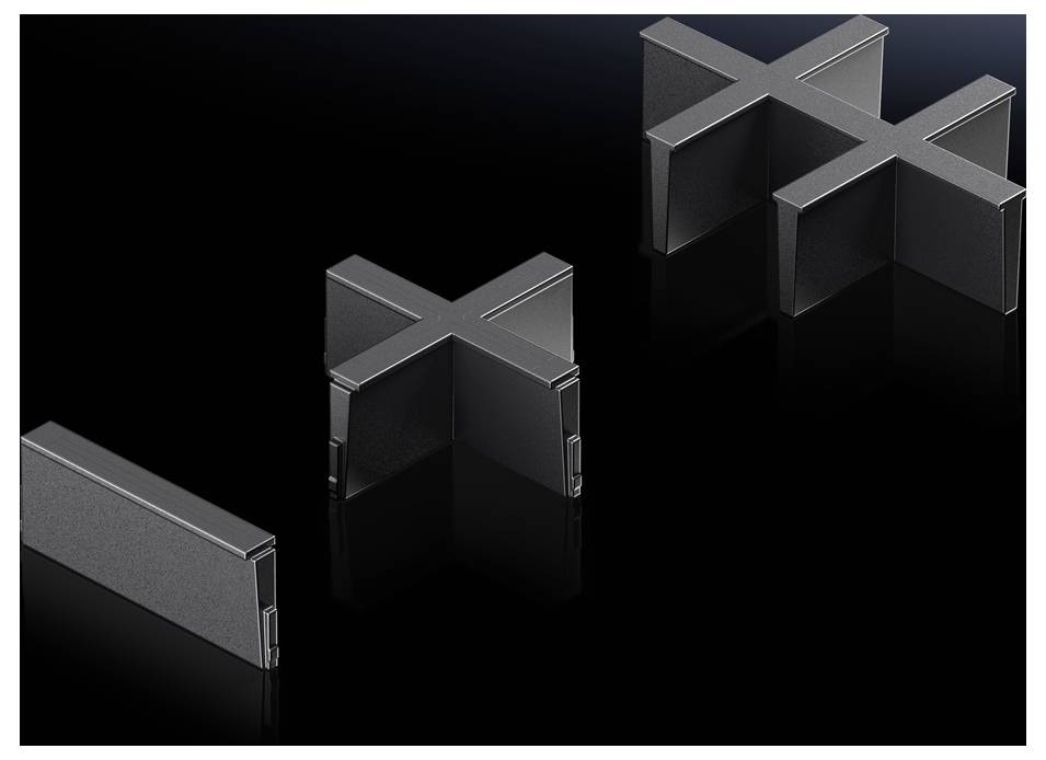 Rittal AX 2582.100 Piastra flangiata Plastica Nero 5 pz.