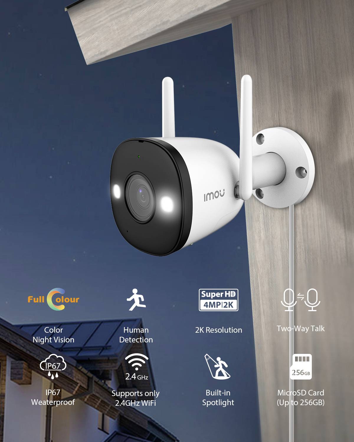 IMOU Bullet 2 4MP IPC-F42FEP-0280B-imou Wi-Fi IP bezpečnostná kamera 2560 x 1440 Pixel-15