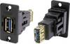 adaptér, zásuvka, vstavateľná USB kolíska typ A ⇔ USB kolíska typ B CP30605N Cliff Množstvo: 1 ks