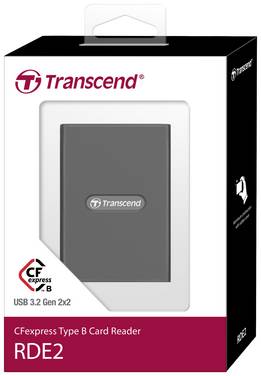 Transcend RDE2 externá čítačka pamäťových kariet USB 3.1 (Gen 2), CompactFlash sivá
